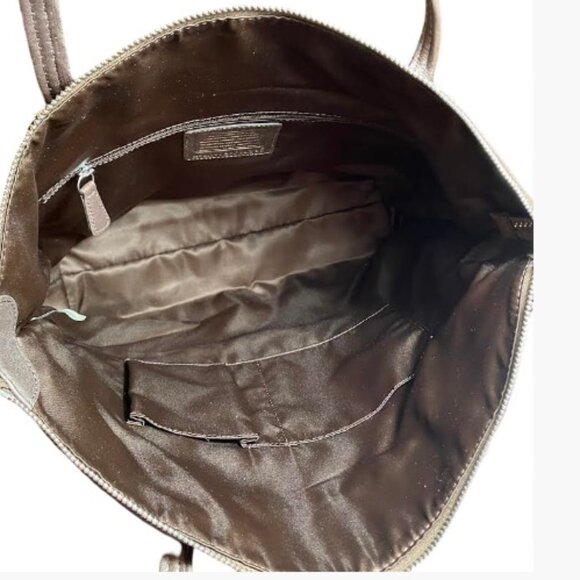 Coach Laura Signature Jacquard and Metallic Gold Leather Trim Tote NWT New - Picture 6 of 14